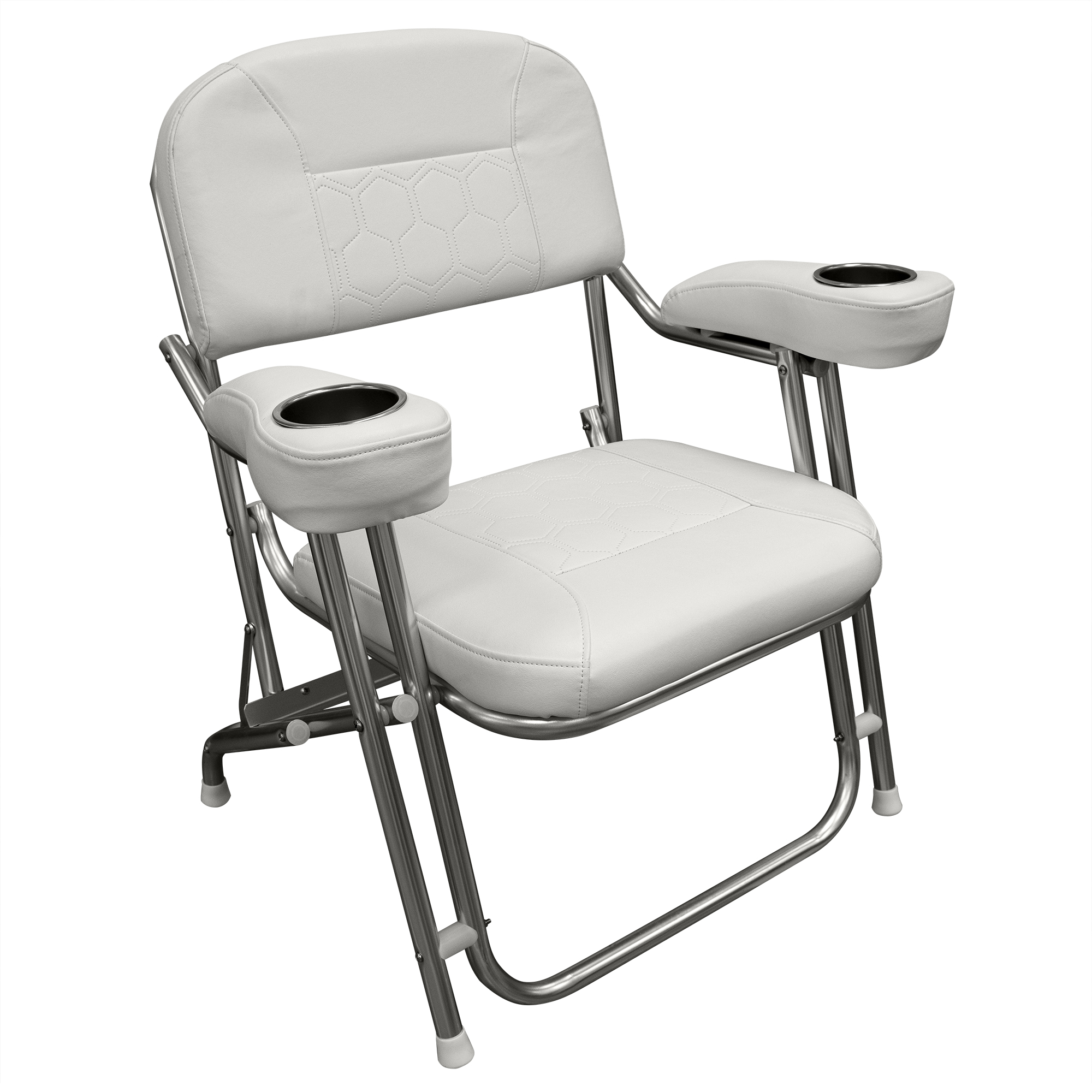 Wise 3367-784 Offshore Series Deluxe Folding Deck Chair – Brite White